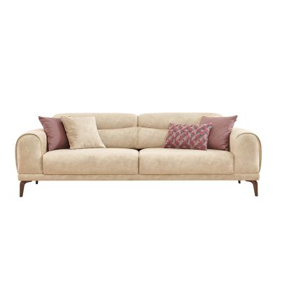 Three-seater sofa MILENA beige 238/95/78cm