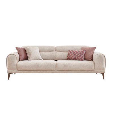 Three-seater sofa MILENA light brown 238/95/78cm