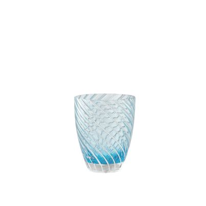 Water glasses Vertigo tumbler 380ml 6pcs. blue/white