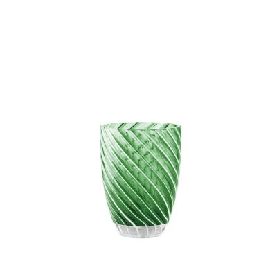 Water glasses Vertigo tumbler 380ml 6pcs. green/white