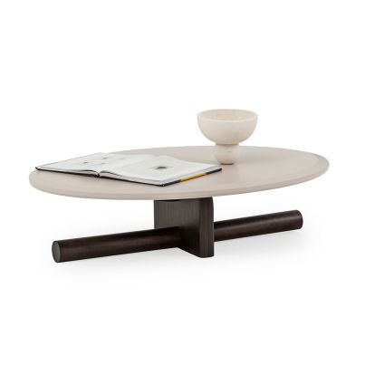 Coffee Table FIN ecru mat/dark brown