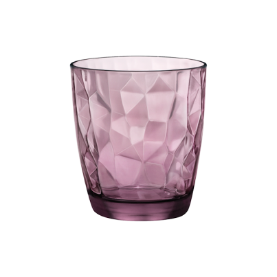 Water glass DIAMOND 305ml purple