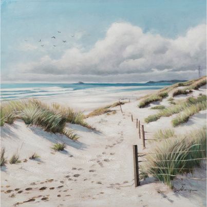 Acrylic painting Dune Path to the sea 100x100cm