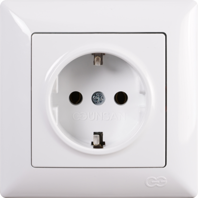 VISAGE SCHUKO SOCKET WHITE