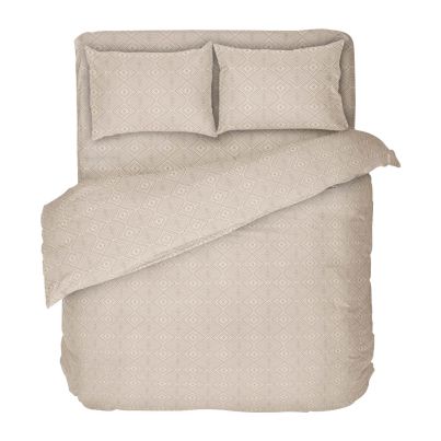 Single bed linen set DILIOS Coffee 2, 3 pcs, beige