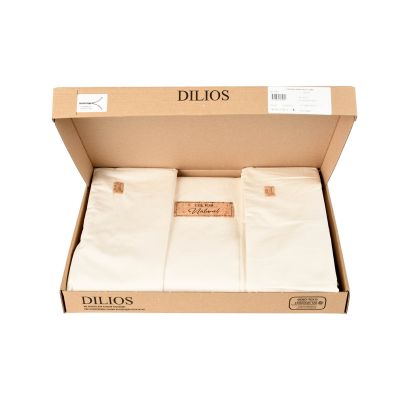Single bed linen set DILIOS Natural, 2 pcs, ecru