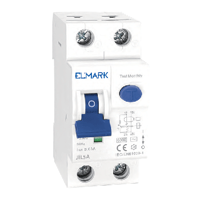 Electromagnetic RCBO JEL5A 6KA 2P 6A/30mA