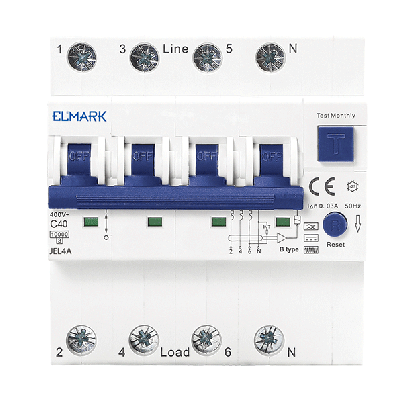 Electronic RCBO JEL4A 6kA 4P 6A/30mA