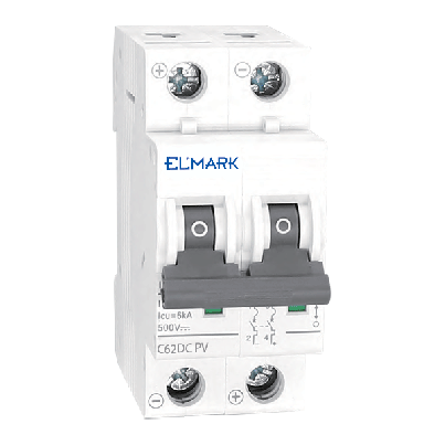 Miniature circuit breaker C62DC PV 6A 2P 6kA Curve C 