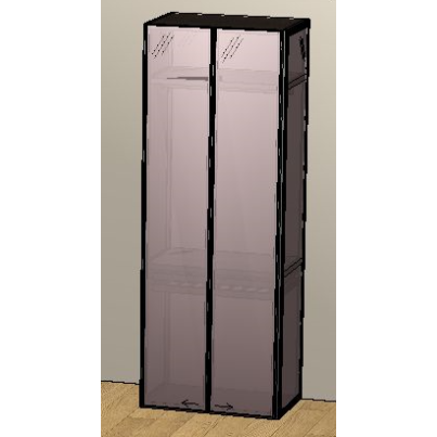 Modular walk-in closet with glass back SL4259-1