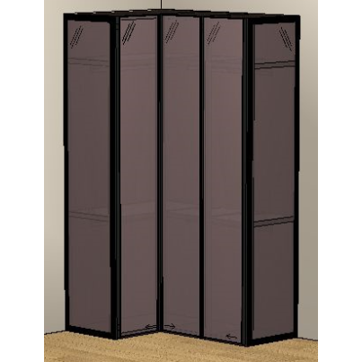 Modular walk-in closet with glass back SL4259-2