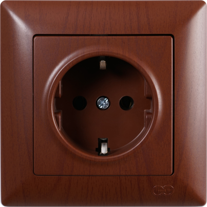 VISAGE SCHUKO SOCKET DARK MAHOGANY