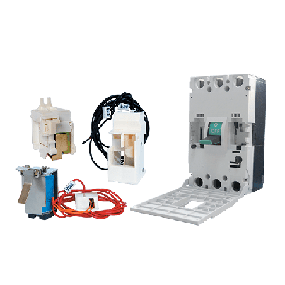 Electronic molded case circuit breaker DS-3E 1000A 3P 415V with mounted MN + OF