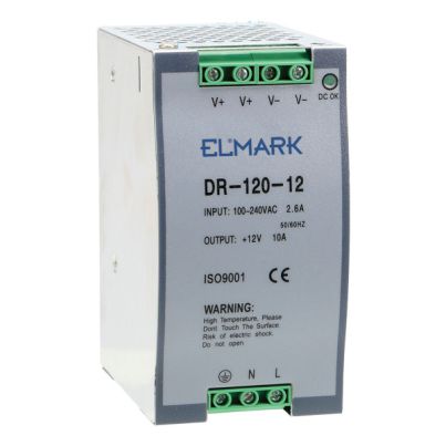 DR-120-12 POWER SUPPLY 12V OUTPUT VOLTAGE 120W
