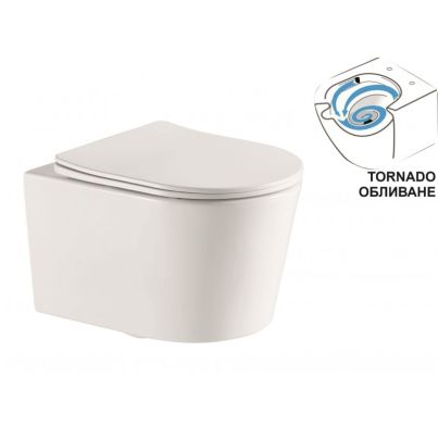 WALL-HUNG TOILET BOWL TORNADO 4936