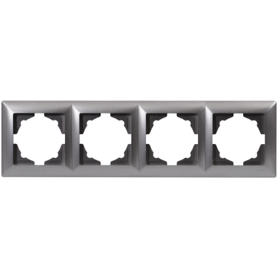 VISAGE Four-Gang Horizontal Frame Grey