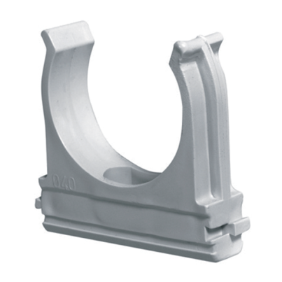 PVC conduit clips EC D16 X 100 Halogen free technopolymer Gray RAL7035 Halogen free conduit clips