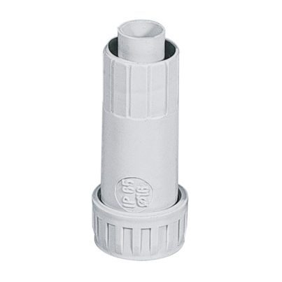 PVC RIGID conduit joint D20 for flexible spiral conduit Technopolymer Gray RAL7035 Flexible spiral conduits joint