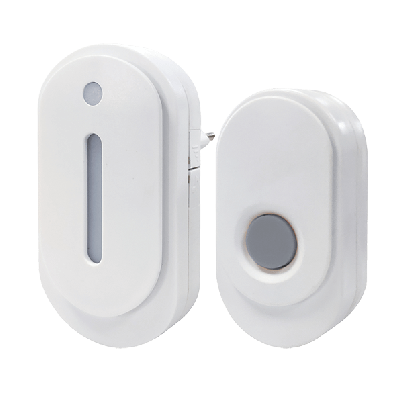 Digital wireless doorbell 36 melodies IP40 white 1plugin/1button