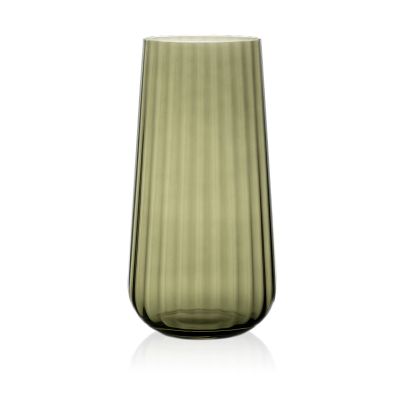RONA Optical glass vase Fade emerald h 25cm
