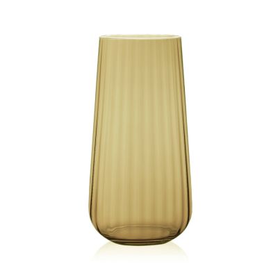 RONA Optical glass vase Fade citrine h 25cm