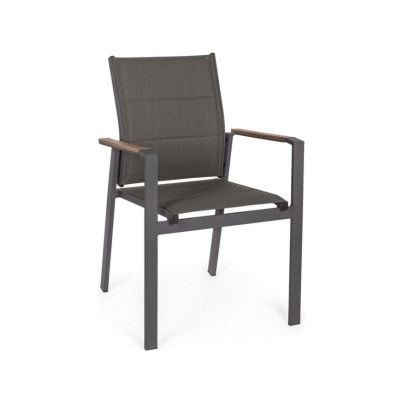 Garden chair with armrests KUBIK 56,5x62x88 cm. anthracite