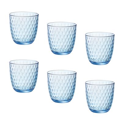 Water glasses SLOT 290ml 6pcs. blue