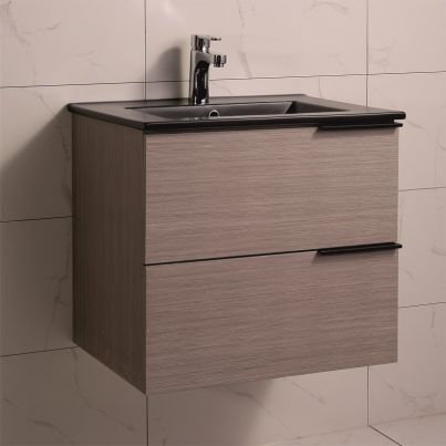 Cabinet With Basin Set KALITEA ICC 5953B, 46x60x55 cm, Wood Color