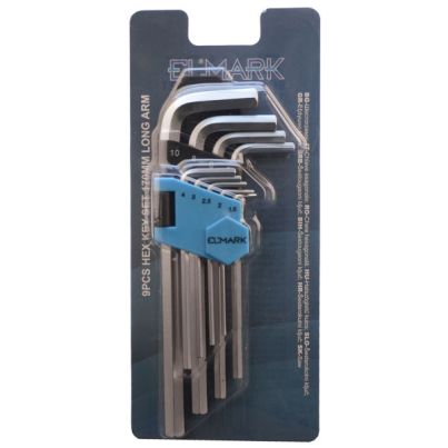 9pcs Hex key set. long arm