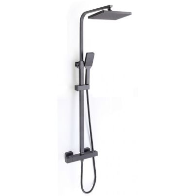 Thermostatic shower set BLAKE 6222B, Adjustable, Мatte Black