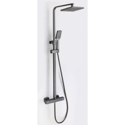 Thermostatic shower set RIHANNA 6222GG, Adjustable, Gun Gray