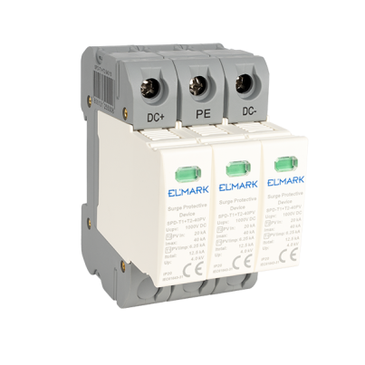 Surge arrester SPD-T1+T2-PV 3P 1000V DC 20kA Type 1+2