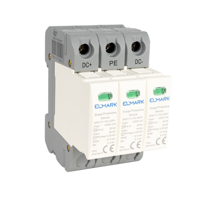 Surge arrester SPD-T1+T2-PV 3P 1500V DC 20kA Type 1+2