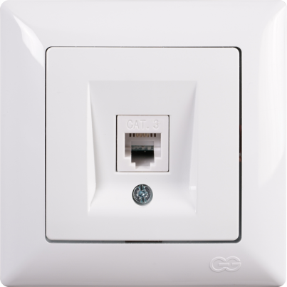 VISAGE TELEPHONE SOCKET RJ11 WHITE