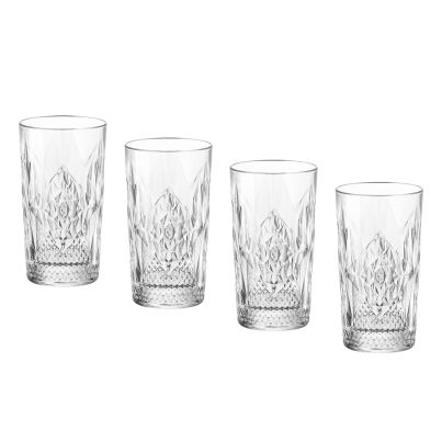 Glasses Stone Cooler BARTENDER 490ml 4pcs. clear