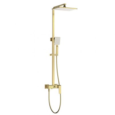 SHOWER SET WITH STATIONARY, HAND SHOWER AND MIXER ELINOR BRUSH GOLD
