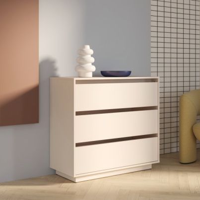 Chest 3 drawers TWENTY ONE, 93.5/86.7 cm, Sand