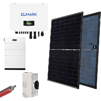 Hybr. solar system 3P 15kW 430W pan+batt