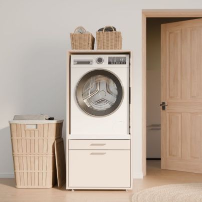 Washer cabinet TWENTY TWO, 66.8/143.3 cm, Sand beige