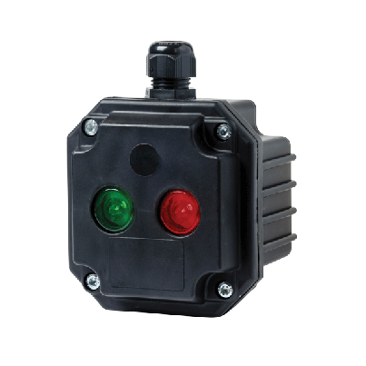 Box with 1 green Light Indic. with 2 entryIP65