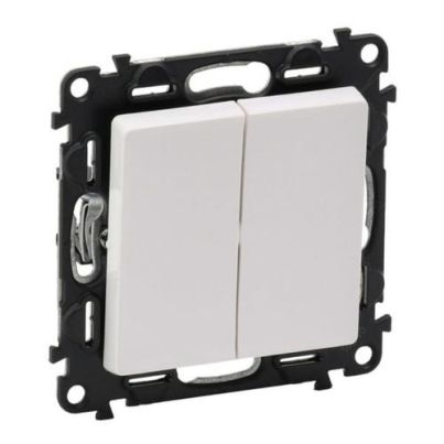 LEGRAND VALENA LIFE TWO BUTTON ONE WAY SWITCH WHITE
