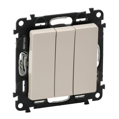 LEGRAND VALENA LIFE THREE BUTTONS ONE WAY SWITCH CREAM