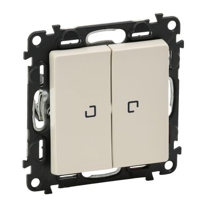 LEGRAND VALENA LIFE TWO BUTTON ONE WAY SWITCH WITH LIGHT CREAM