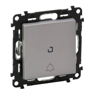 LEGRAND VALENA LIFE ONE BUTTON DOORBELL SWITCH TWO WAY WITH LIGHT ALUMINIUM
