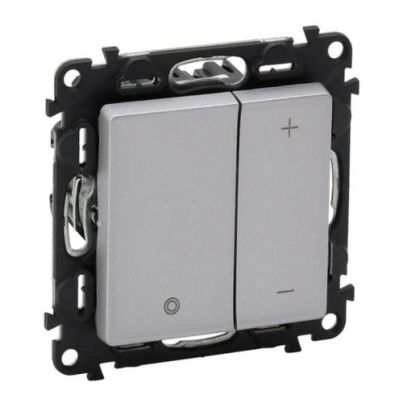 LEGRAND VALENA LIFE BUTTON DIMMER SWITCH 400W ALUMINIUM