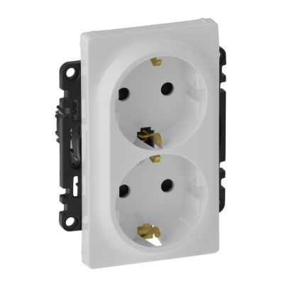 LEGRAND VALENA LIFE GERMAN TYPE DOUBLE SOCKET WHITE