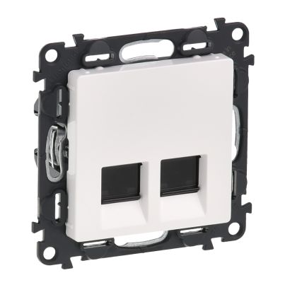 LEGRAND VALENA LIFE COMPUTER SOCKET 2XRJ45 5CAT.5E FTP WHITE