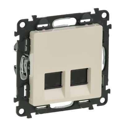 LEGRAND VALENA LIFE COMPUTER SOCKET 2XRJ45 5CAT.5E UTP CREAM