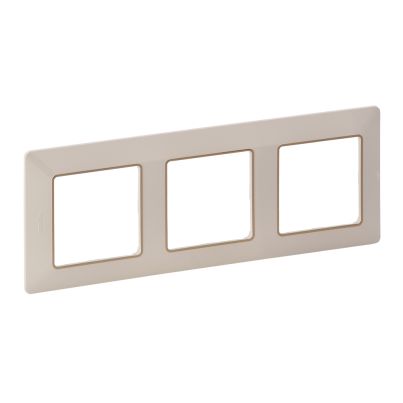 LEGRAND VALENA LIFE DECORATIVE TRIPLE PANEL CREAM-GOLD