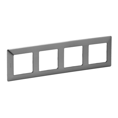 LEGRAND VALENA LIFE DECORATIVE FOURFOLD PANEL STAINLESS STEEL
